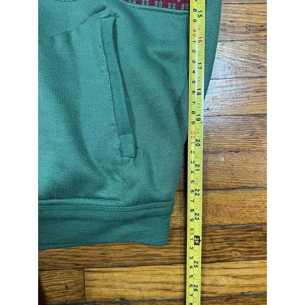 Vintage SIMS Made In‎ Italy Full Zip Up Ski Trek Green Knit Sweater Mens Size M